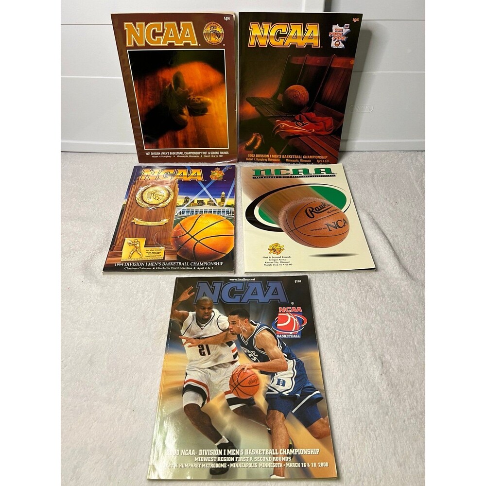 LOT OF 5 1991 1992 1994 1997 2000 NCAA Programs March Madness Basketball